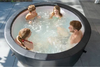 EXIT Leather Premium spa 4 personen zwart