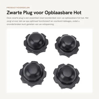 Filterplug Premium vervanging - Zwarte hot tub - Opblaasbare spa - Bubbelbadplug