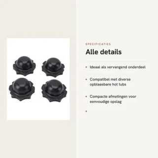 Filterplug Premium vervanging - Zwarte hot tub - Opblaasbare spa - Bubbelbadplug