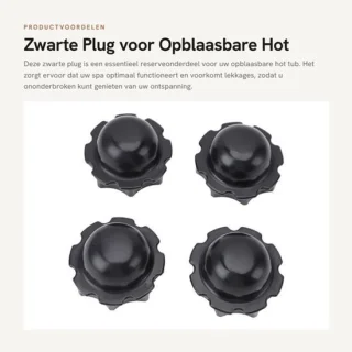 Filterplug Premium vervanging - Zwarte hot tub - Opblaasbare spa - Bubbelbadplug