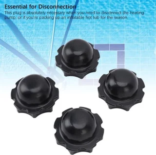 Filterplug Premium Vervanging - Zwarte Hot Tub - Opblaasbare Spa - Reserveonderdeel - Rubber - Gebruiksgemak - Bubbelbadplug
