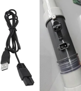 Generieke zwembadstofzuiger oplaadkabel USB compatibel met Bestway en Lay-Z-Spa 1,2 m