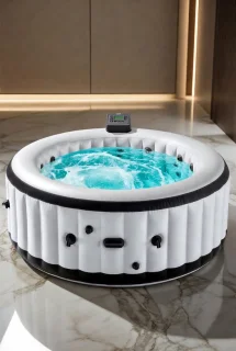 GrandLux opblaasbare Jacuzzi Whirlpool voor 4-6 personen, Ø 206x71 cm