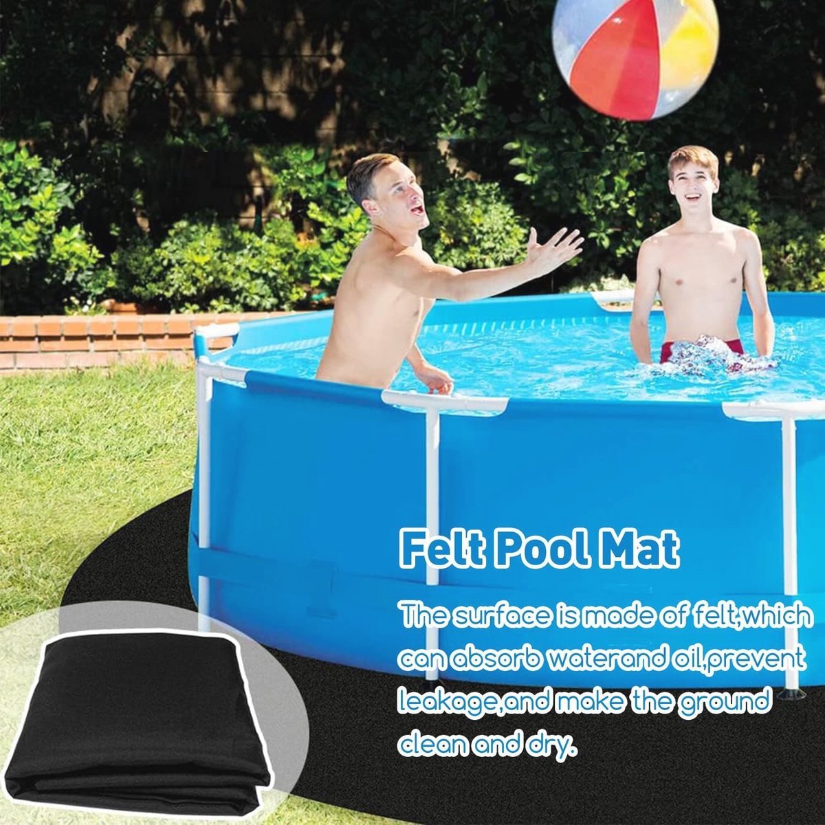 Grondpad voor 4x4m zwembad