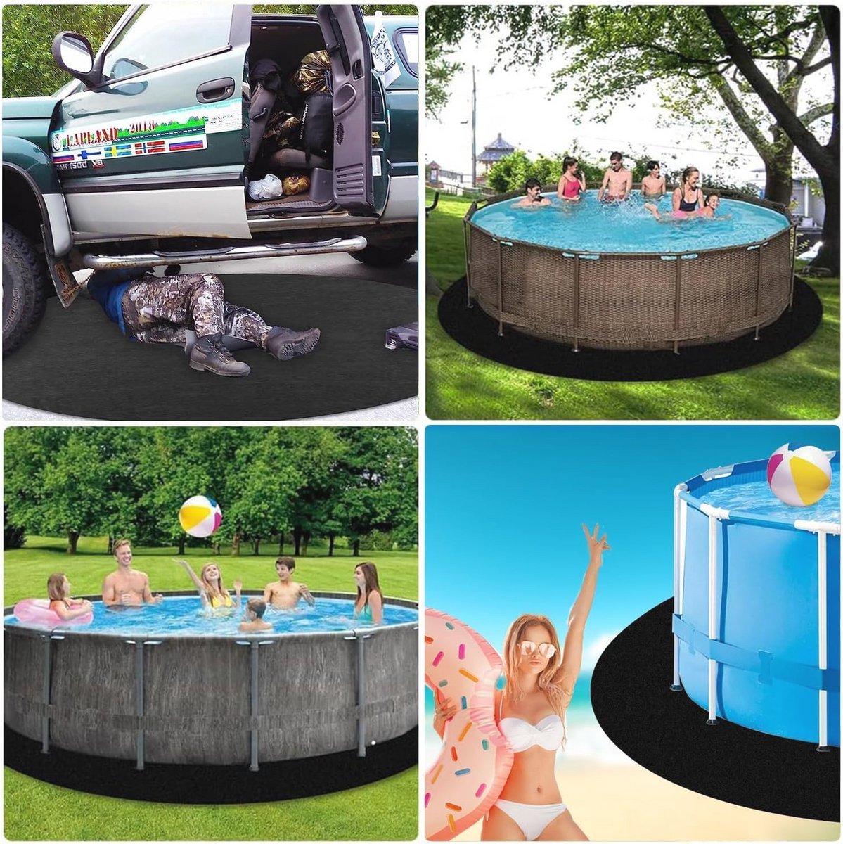 Grondpad voor 4x4m zwembad