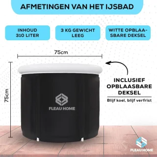 Groot Opblaasbaar IJsbad met Deksel en Pomp