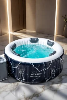 Hollywood AirJet LED 6-persoons opblaasbare whirlpool 180 x 180 x 66 cm