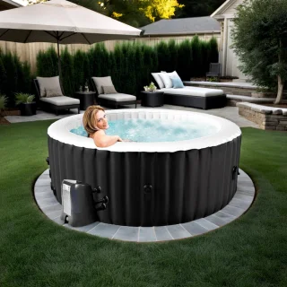 Hometotry Opblaasbaar Whirlpool Bubbelbad 4-persoons