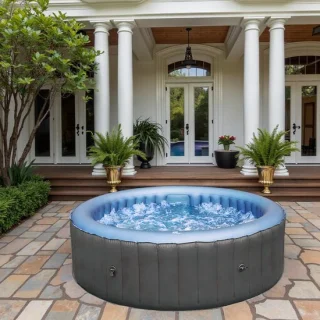 Hometotry Opblaasbare Spa Jacuzzi 6-8 Personen Rond