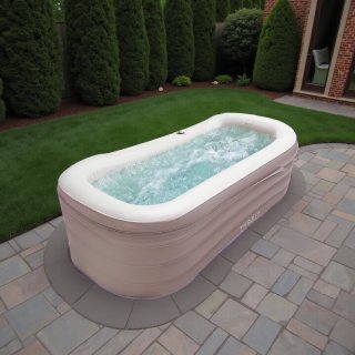 Wat vinden we goed aan de Hometotry Opblaasbare Whirlpool 1 Persoon 255L Taupe