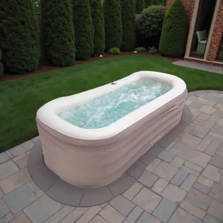 Hometotry Opblaasbare Whirlpool 1 Persoon 255L Taupe