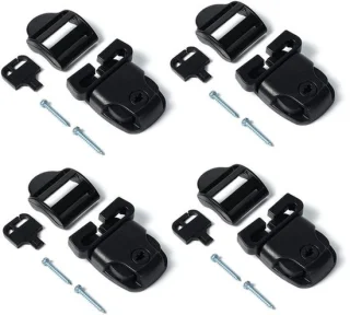 Hot tub cover clips reparatiekit - 4 stuks - kunststof - inclusief sleutel en schroeven