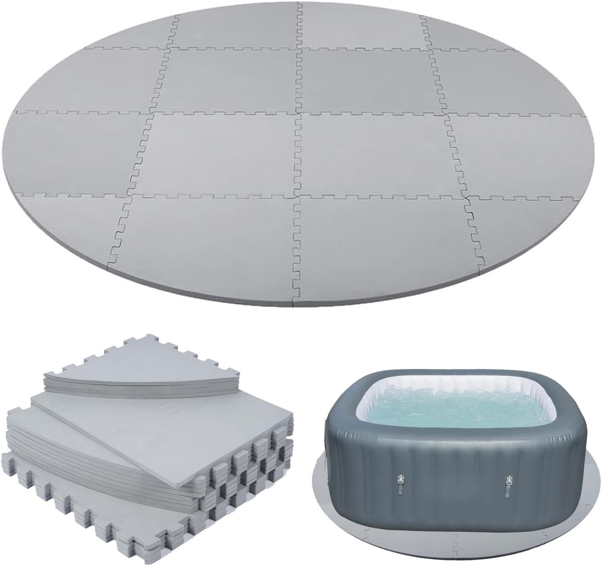 Hot Tub Mat 77 Inch Vloerbeschermer voor Spa's en Zwembaden