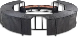 Hot Tub Polyrotan Omranding Rond