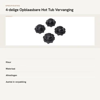 Hot tub rubberen filterstopper