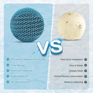 Hot tub scum absorber 9 pack honeycomb oil absorbent scum sponge, wasbaar foam floating filter