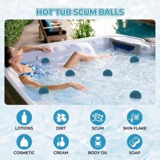 Hot tub scum absorber 9 pack honeycomb oil absorbent scum sponge, wasbaar foam floating filter