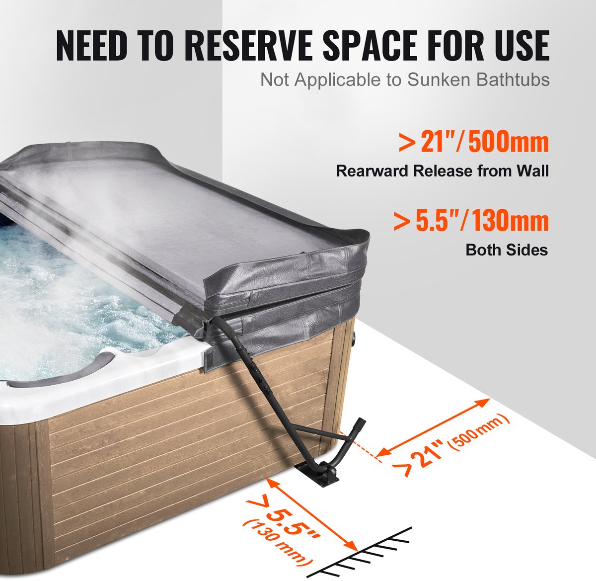 Hottub Cover Lift 80-105 cm