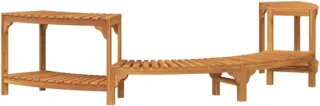 Hottub omkasting massief acaciahout 252x112x55.5 cm bruin