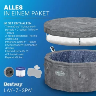 House&Garden Carrara opblaasbare luxe whirlpool voor 6 personen