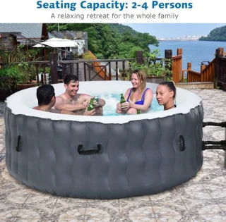 Industrial Home 4-Persoons Ronde Opblaasbare Jacuzzi