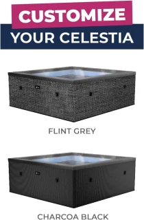 Industrial Home Celestia ProSpa Opblaasbaar Bubbelbad 6 Personen 180x180x70 Zwart