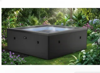 Industrial Home Celestia ProSpa Opblaasbaar Bubbelbad 6 Personen 180x180x70 Zwart
