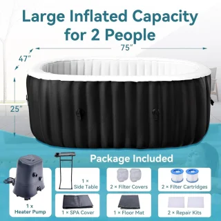 Industrial Home Luxe Bubble Spa – Opblaasbare Hot Tub 2 Persoons
