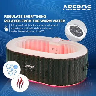 Industrial Home Luxury Bubble Spa Duo - Opblaasbare 2-persoons ovale hottub