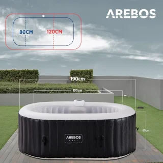 Industrial Home Luxury Bubble Spa Duo - Opblaasbare 2-persoons ovale hottub