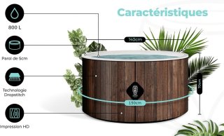 Wat vinden we goed aan de Industrial Home NordicAir Helsinki Opblaasbare Spa 4-persoons