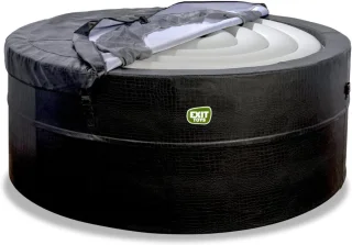 Industrial Home Premium LeatherLook Opblaasbare Spa 4-persoons Zwart