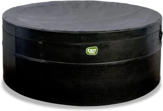 Industrial Home Premium LeatherLook Opblaasbare Spa 4-persoons Zwart