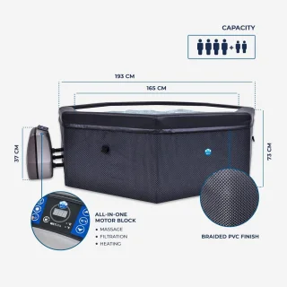 Industrial Home Premium OctoSpa 6-Persoons Opblaasbaar Bubbelbad