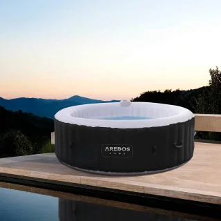 Industrial Home Premium Spa – 6-persoons opblaasbaar bubbelbad Zwart