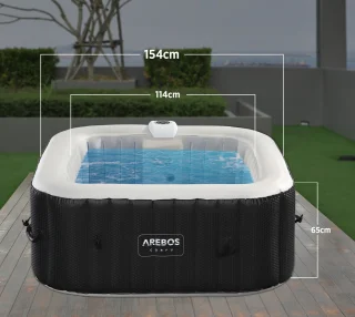 Industrialhome CORFU Opblaasbare Spa 158x158x68 cm Voor 4 Personen