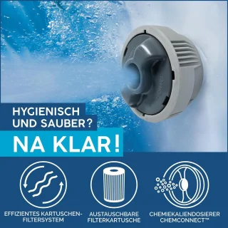 De Industrohome Opblaasbare Jacuzzi Spa Rond 4-persoons 196x66 cm in één oogopslag