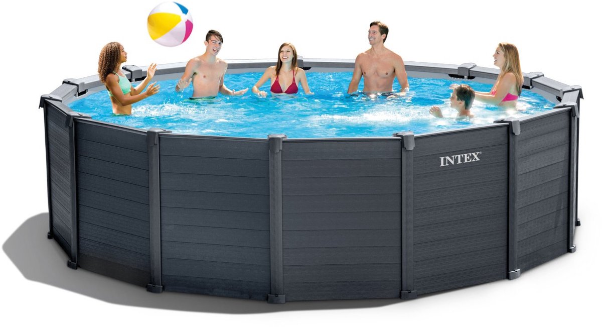 Intex Graphite Panel zwembad 488x122 cm