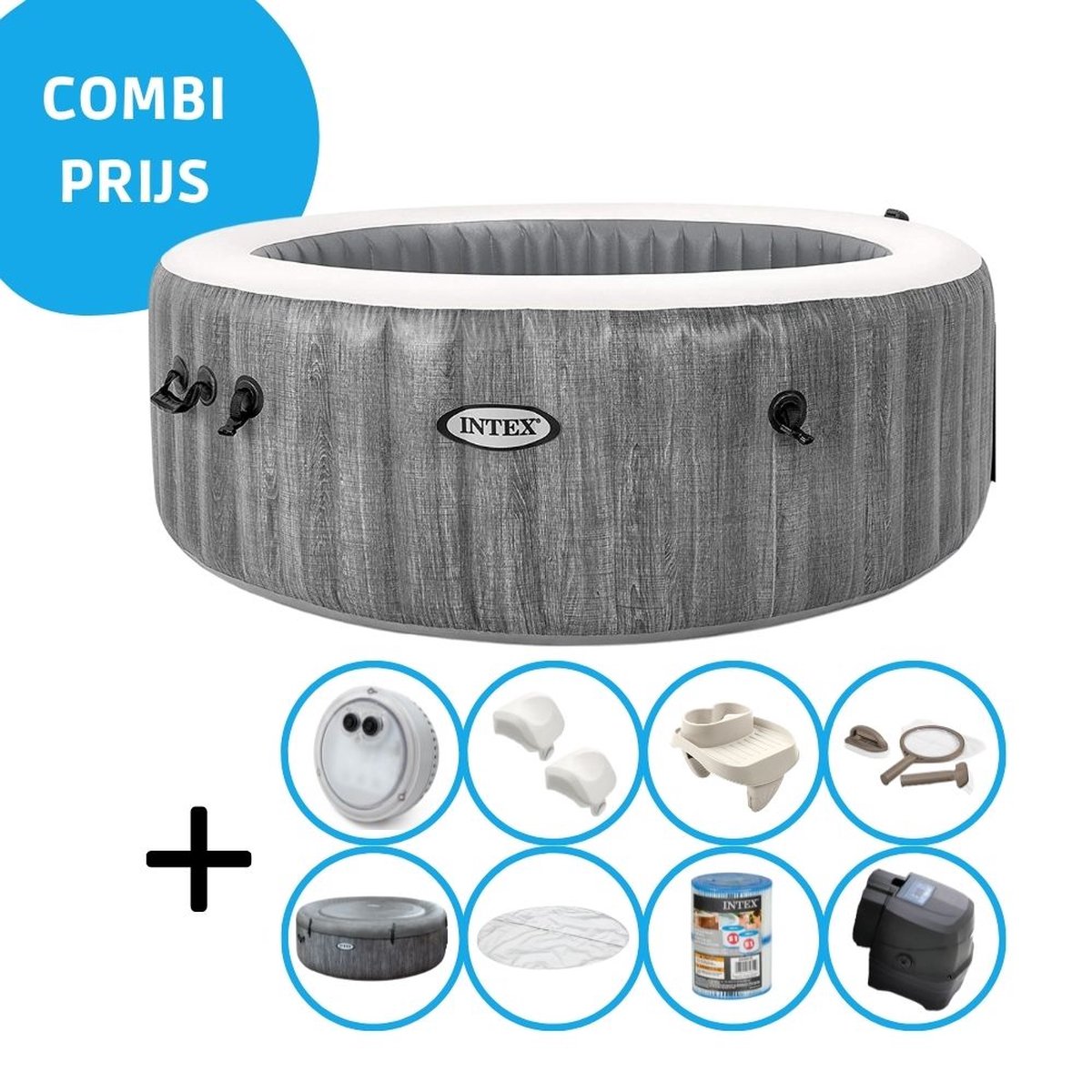 Intex Greywood Deluxe Jacuzzi 196x71 cm Grijs