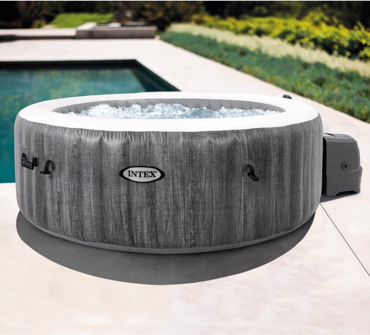 Intex Greywood Deluxe Jacuzzi 196x71 cm Grijs