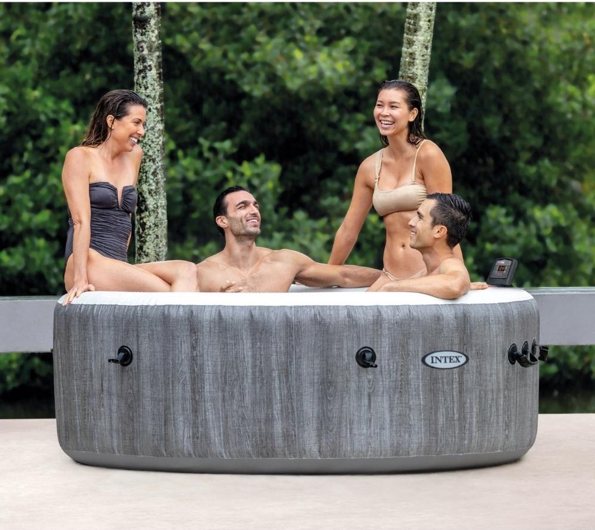 Intex Greywood Deluxe Jacuzzi 196x71 cm Grijs