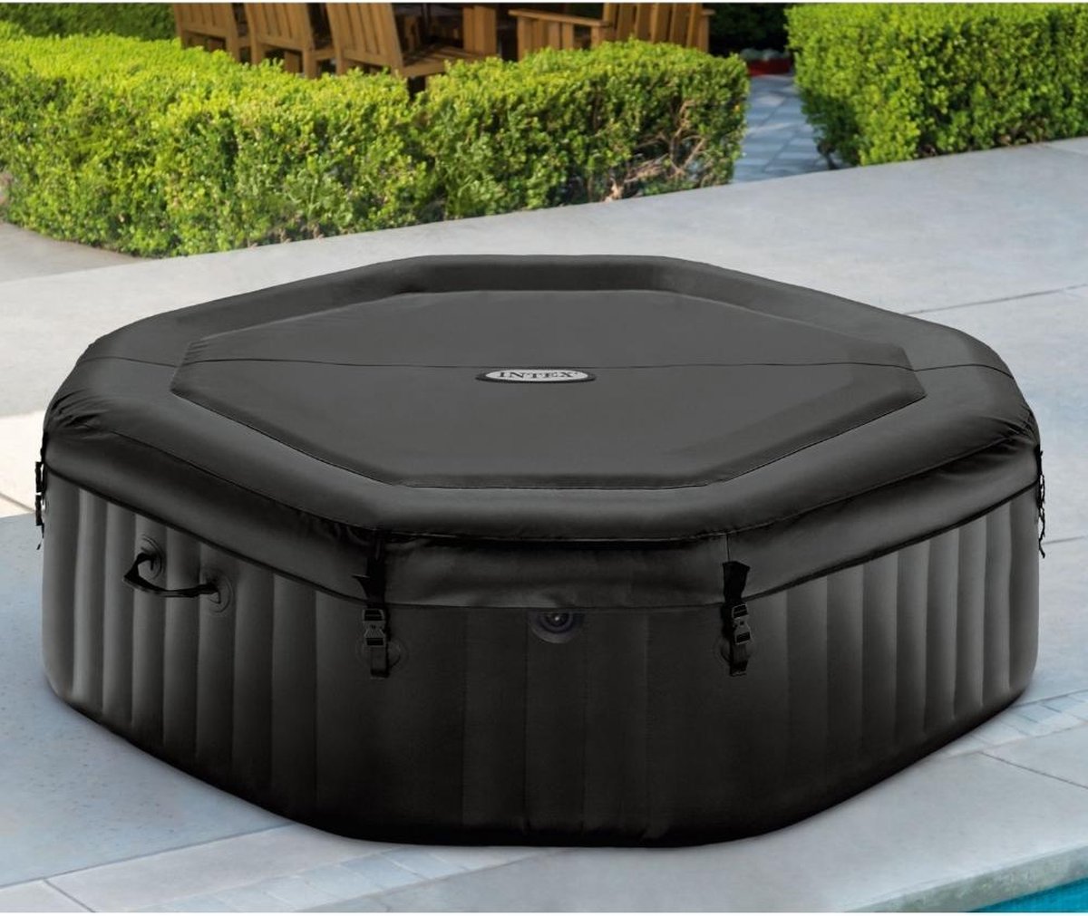 Intex Jet & Bubble Deluxe Jacuzzi 201x71 cm Zwart