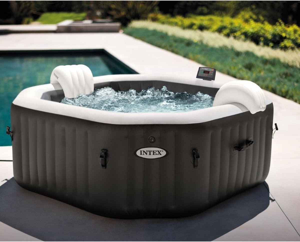 Intex Jet & Bubble Deluxe Jacuzzi 201x71 cm Zwart