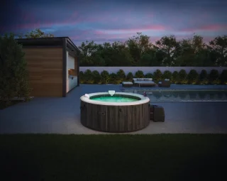 Intex PureSpa Bubble Deluxe Greywood opblaasbare spa 4 pers