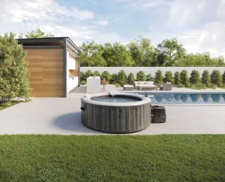 Intex PureSpa Bubble Deluxe Greywood opblaasbare spa 4 pers