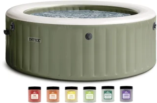 Intex PureSpa Bubble Massage 4-persoons + Aquatural Aroma Crystals 6x350 g