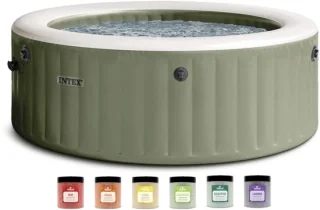 Intex PureSpa Bubble Massage 4-persoons + Aquatural Aroma Crystals 6x350 g