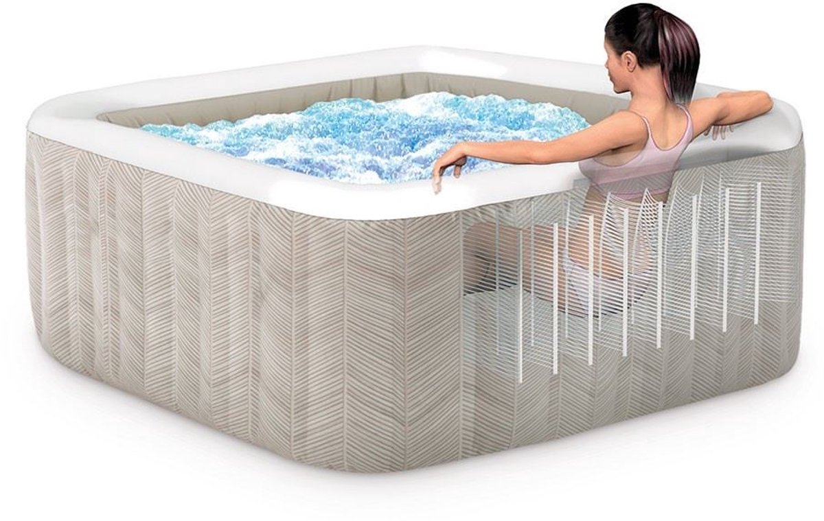 Intex PureSpa Chevron Deluxe 4-Persoons Bubble Spa
