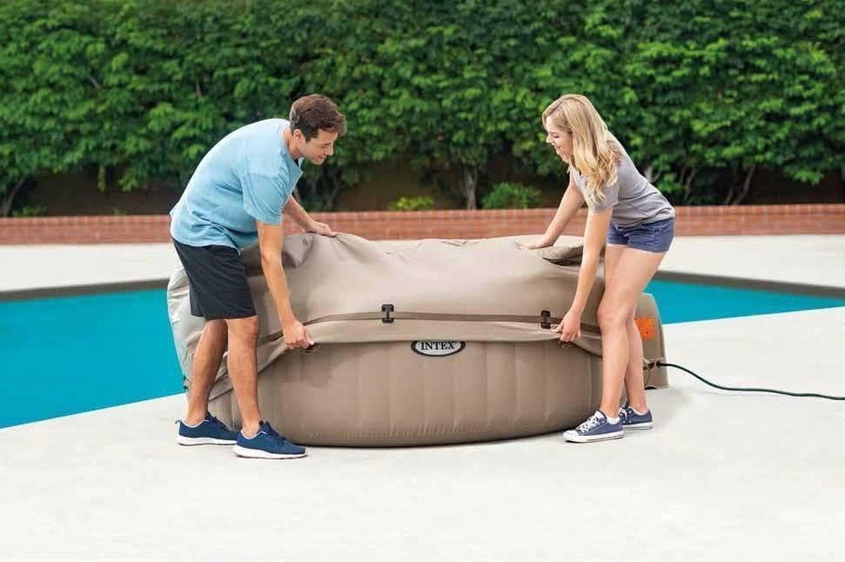 Intex PureSpa Energy Saving Opblaasbare Spa 4-Persoons Beige