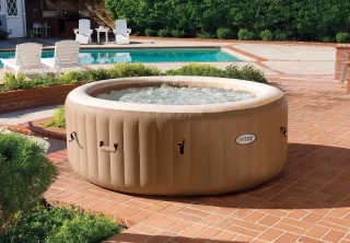 Intex PureSpa Energy Saving Opblaasbare Spa 4-Persoons Beige